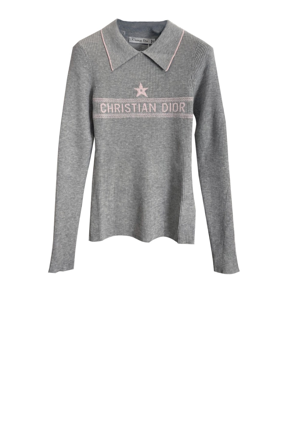 디올 프린트 니트 톱