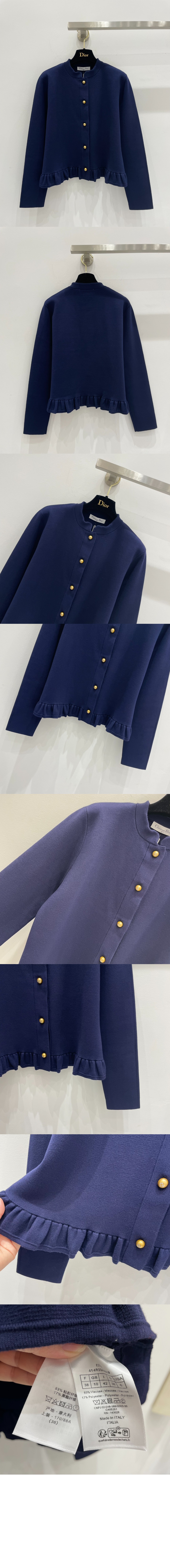 디올 프린트 니트 톱