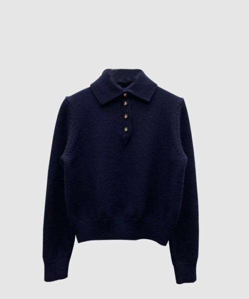 디올 로고 니트 상의