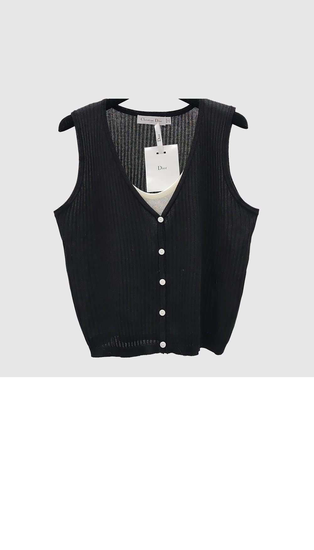 디올 로고 프린트 반팔