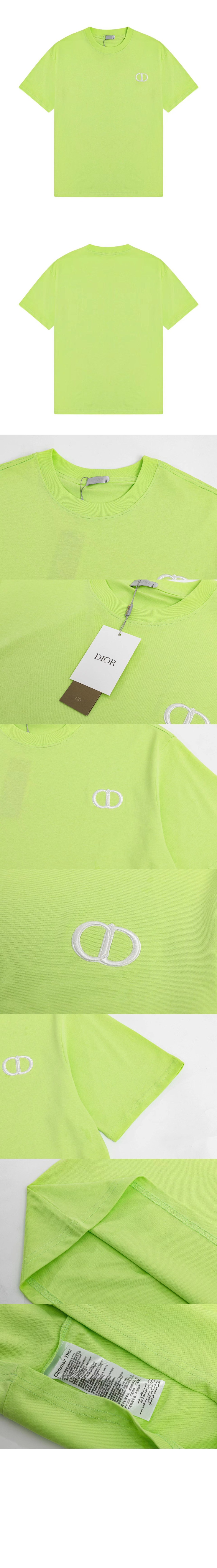 디올 로고 프린트 반팔