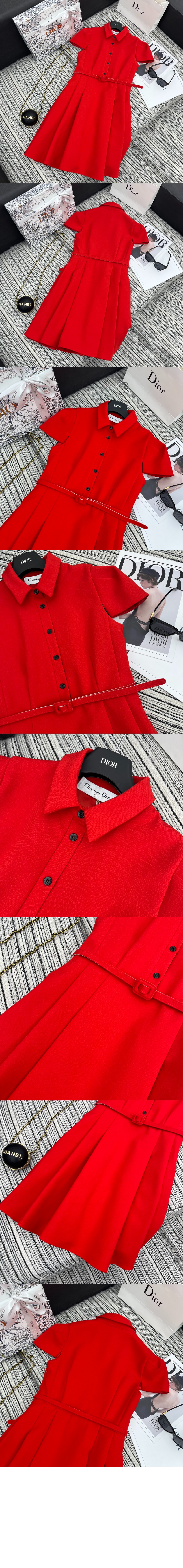 디올 로고 원피스