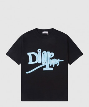 디올 로고 프린트 반팔