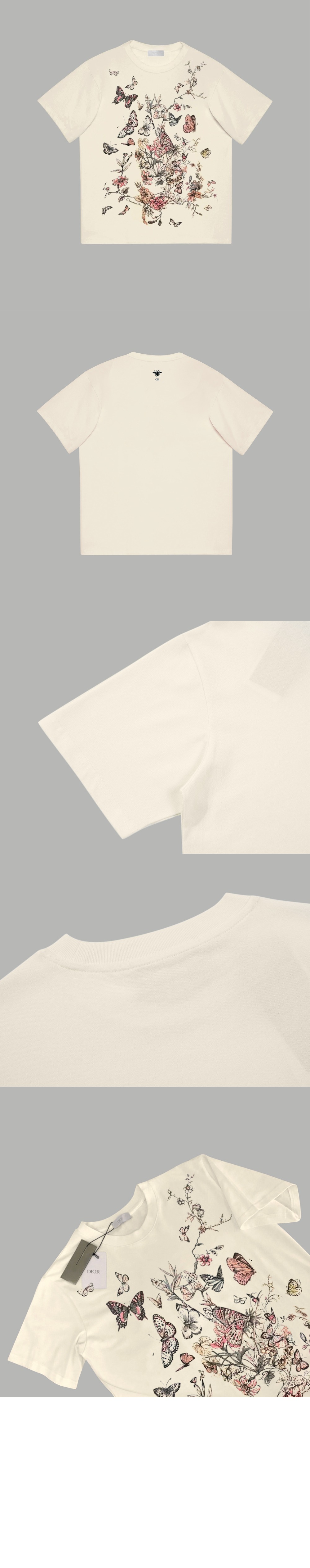 디올 플라워 코튼 톱