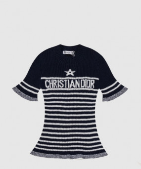 디올 니트 반팔 톱