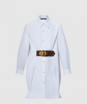 루이비통 벨티드 셔츠 드레스