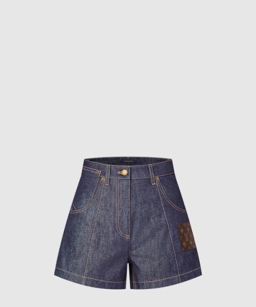 루이비통 하이웨이스트 데님 반바지