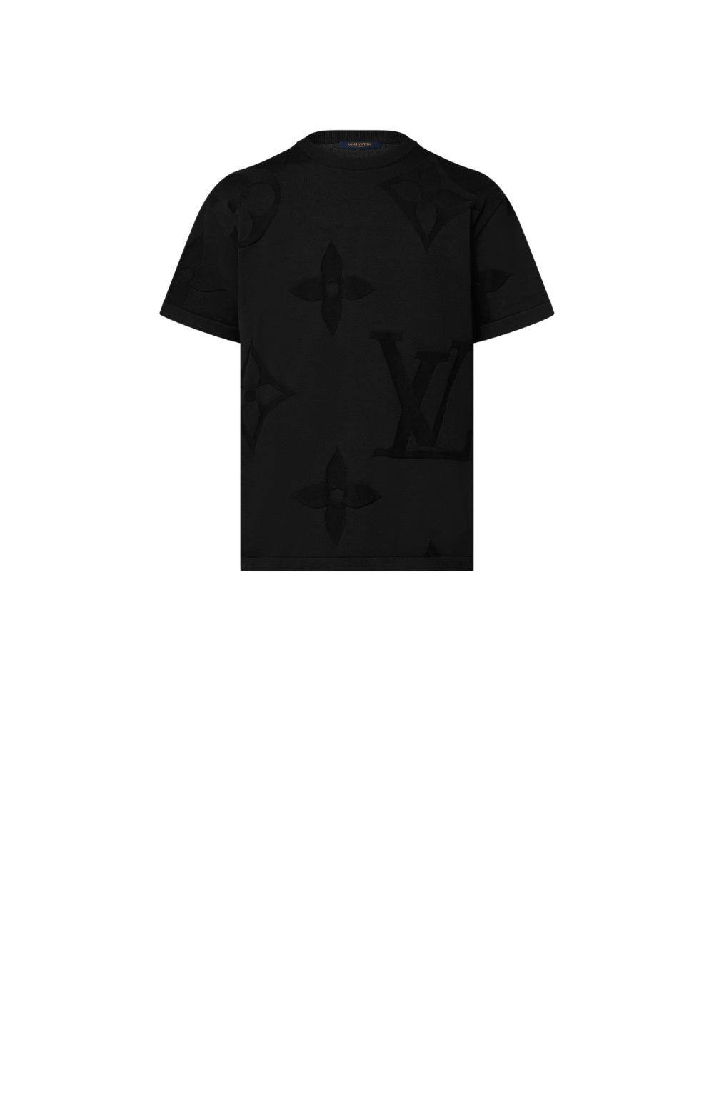 루이비통 모노그램 쇼트 슬리브드 코튼 크루넥