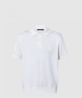 루이비통 캐시미어 앤드 코튼 블렌드 쇼트 슬리브드 폴로