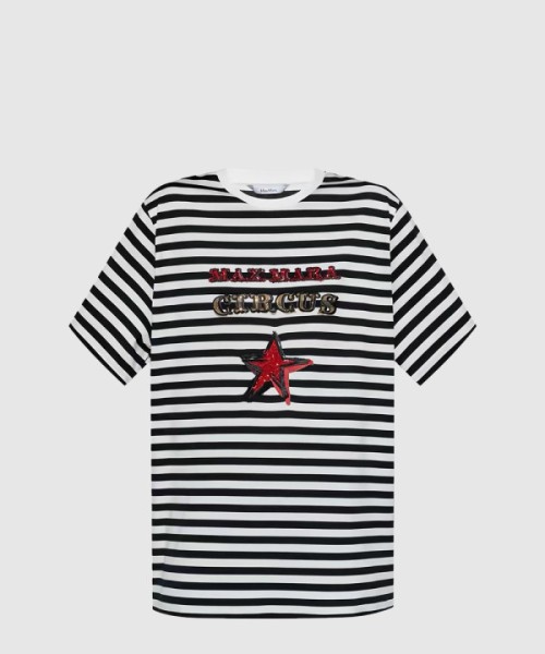 막스마라 스트라이프 반팔 티셔츠