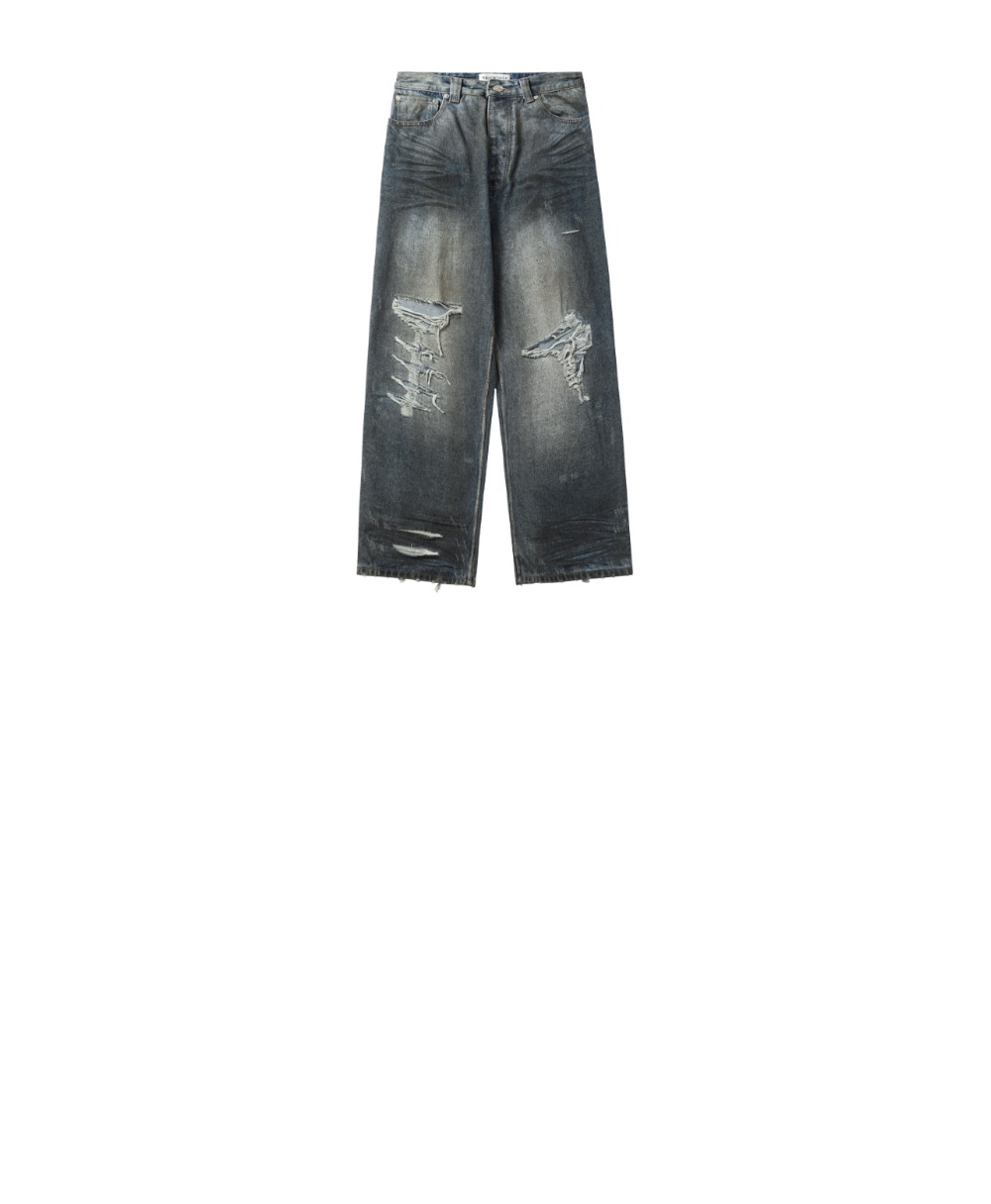 발렌시아가 패치드 포켓 배기 진