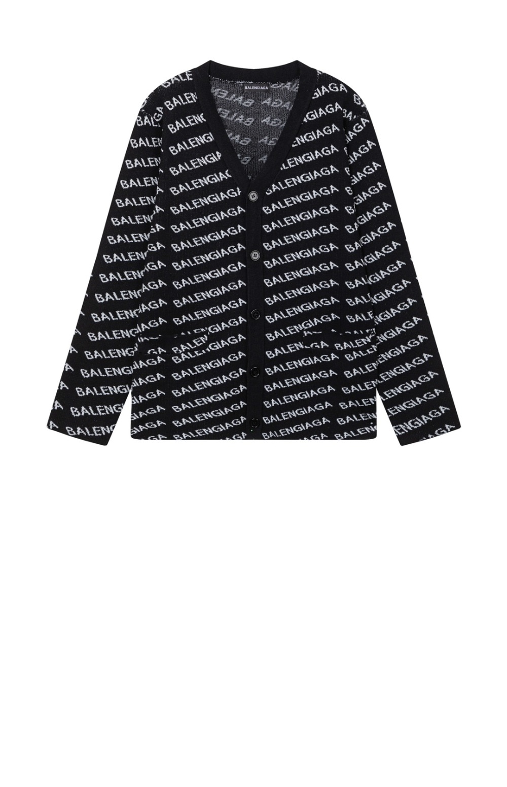 발렌시아가 올오버 로고 가디건