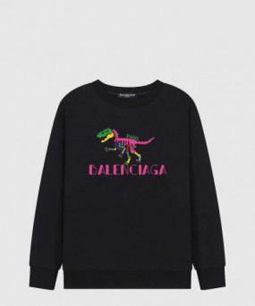 발렌시아가 로고 프린트 면 톱