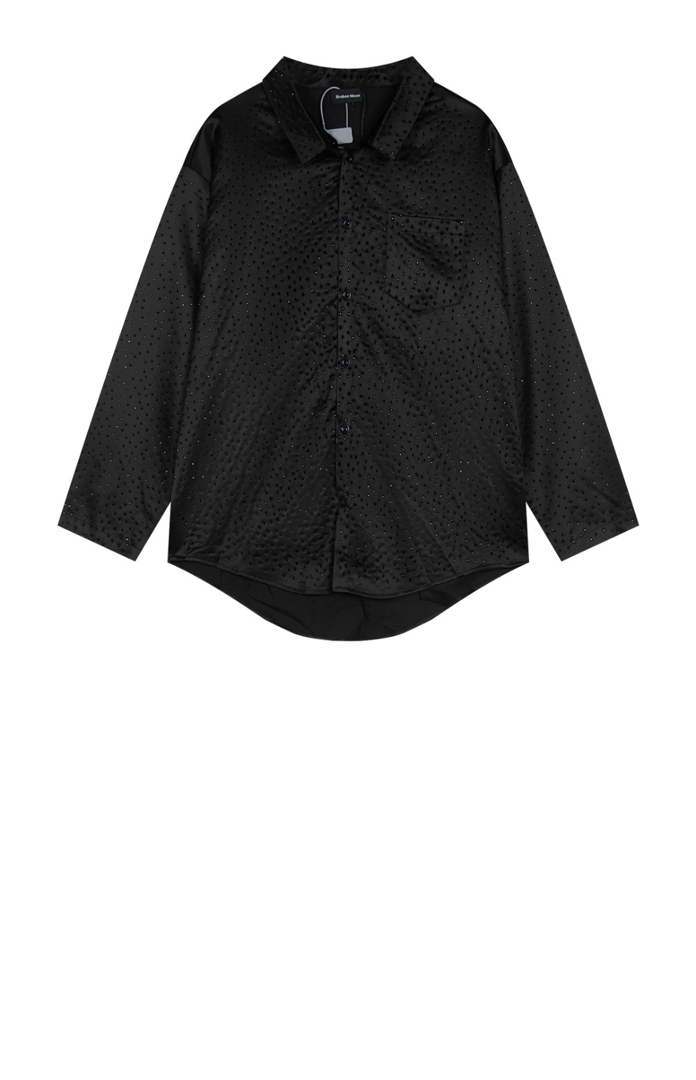 발렌시아가 라인스톤 미니멀 라지 핏 셔츠