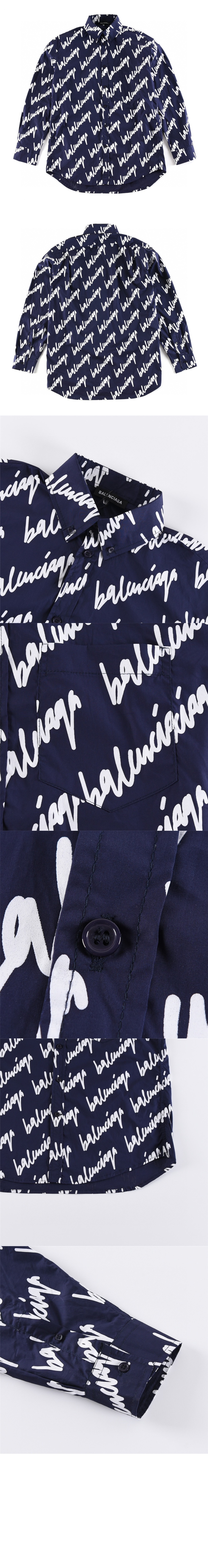 발렌시아가 뉴 스크리블 셔츠