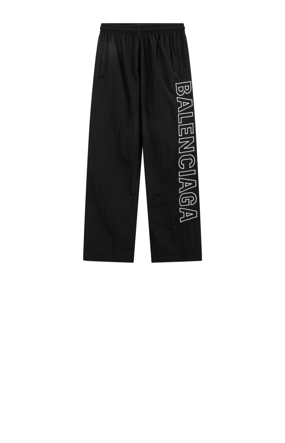 발렌시아가 로고 자수 트랙 팬츠