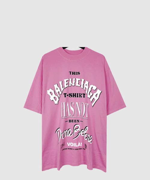 발렌시아가 로고 프린트 반팔