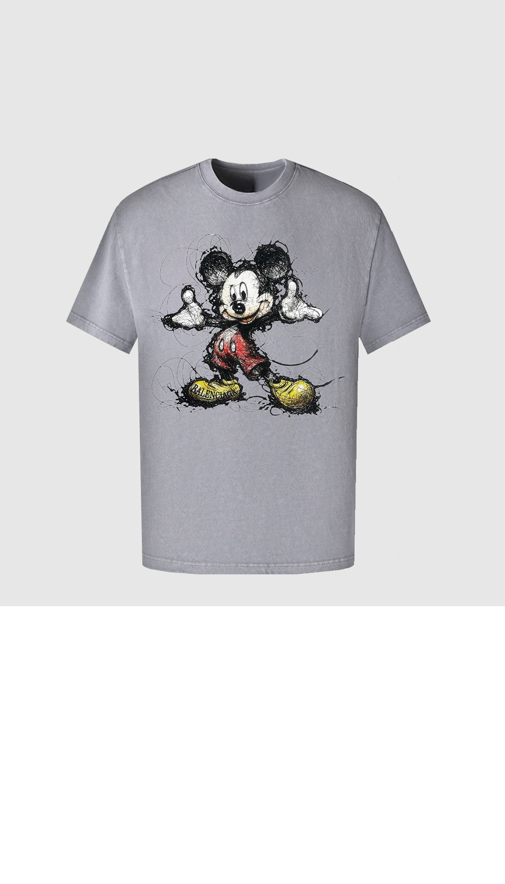 발렌시아가 로고 프린트 반팔