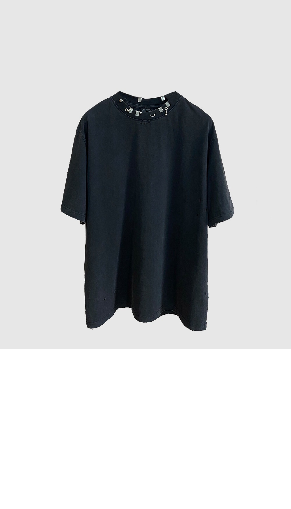 발렌시아가 로고 프린트 반팔