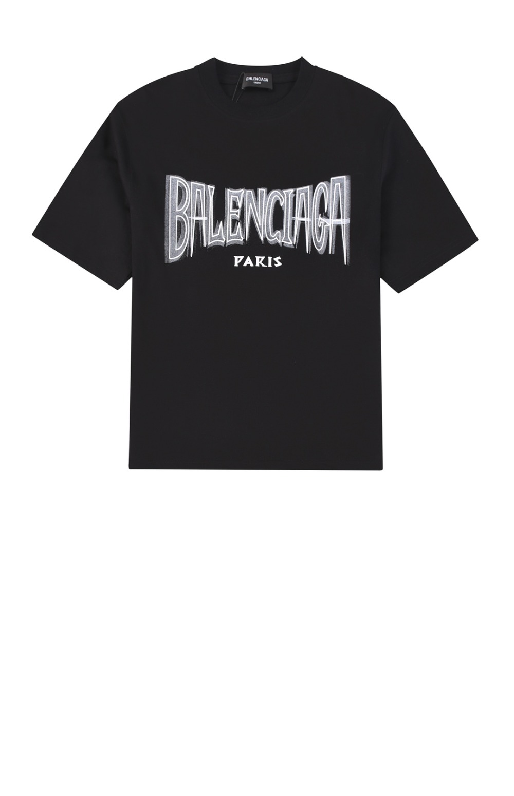 발렌시아가 로고 프린트 반팔