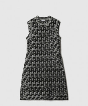 버버리 라인 참 패턴 울 블렌드 드레스