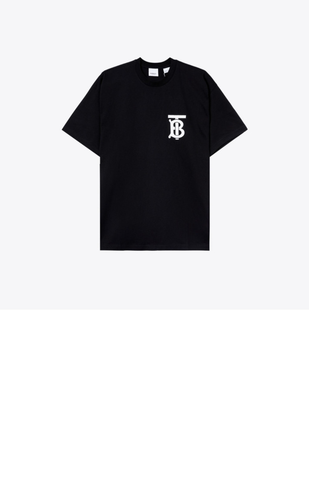 버버리 로고 코튼 티셔츠