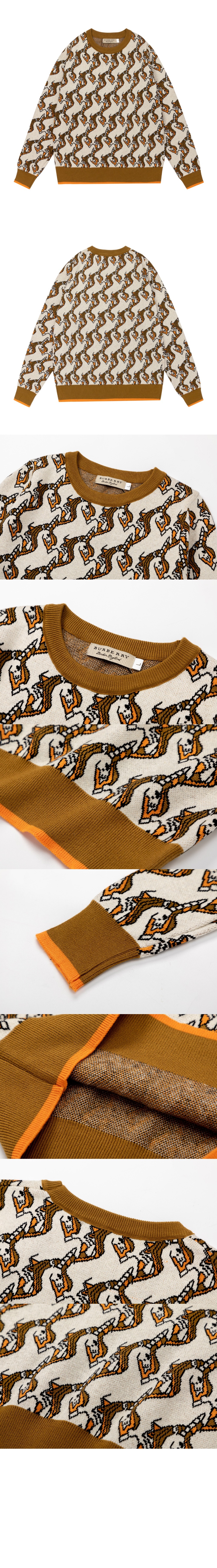 버버리 빌리엘 패턴 니트