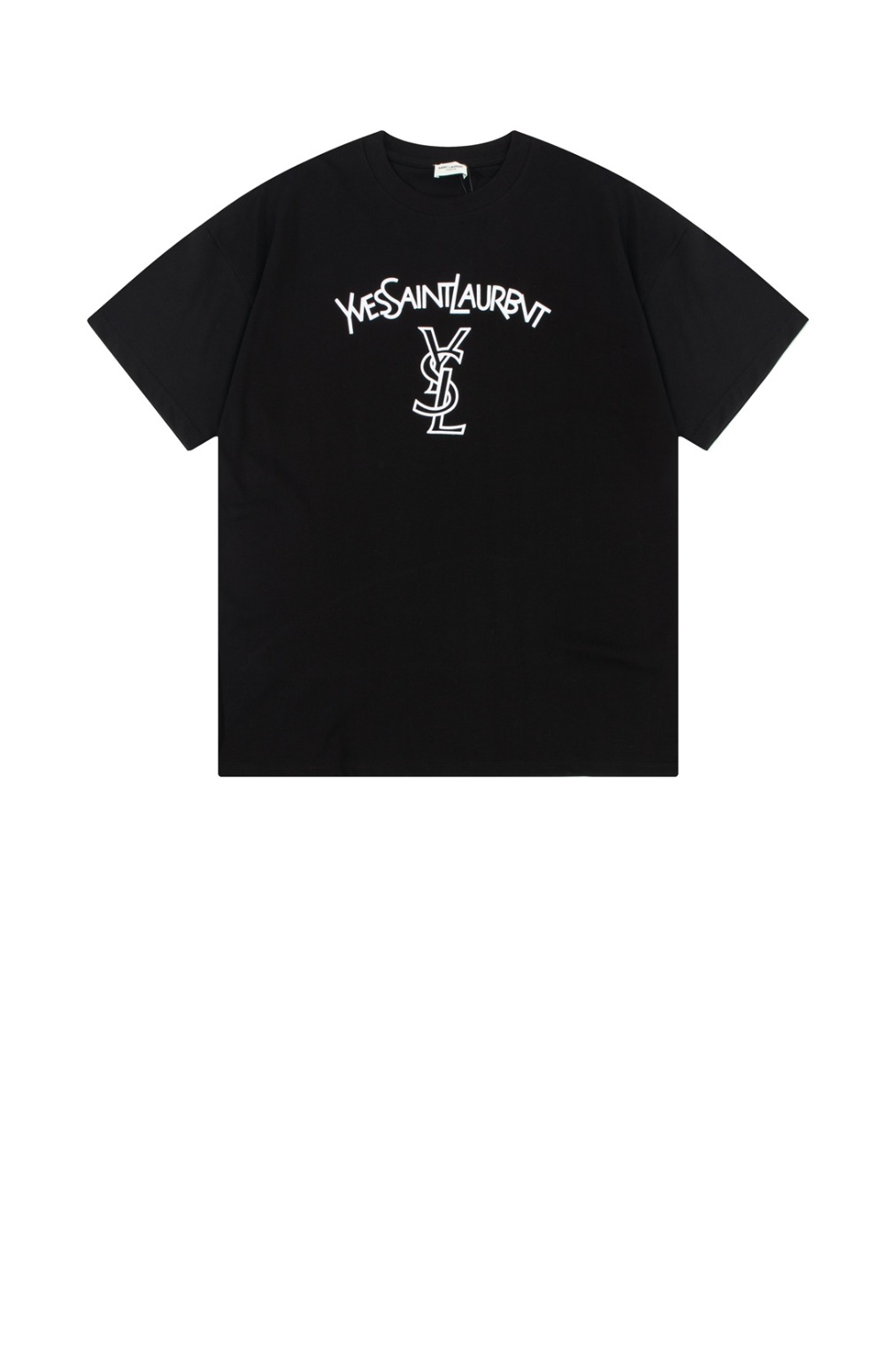 생로랑 로고 프린트 반팔