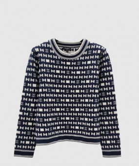 샤넬 로고 니트 상의