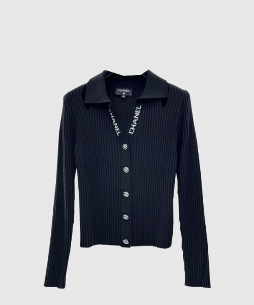 샤넬 로고 니트 상의