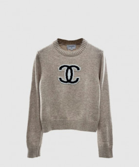 샤넬 로고 니트 상의
