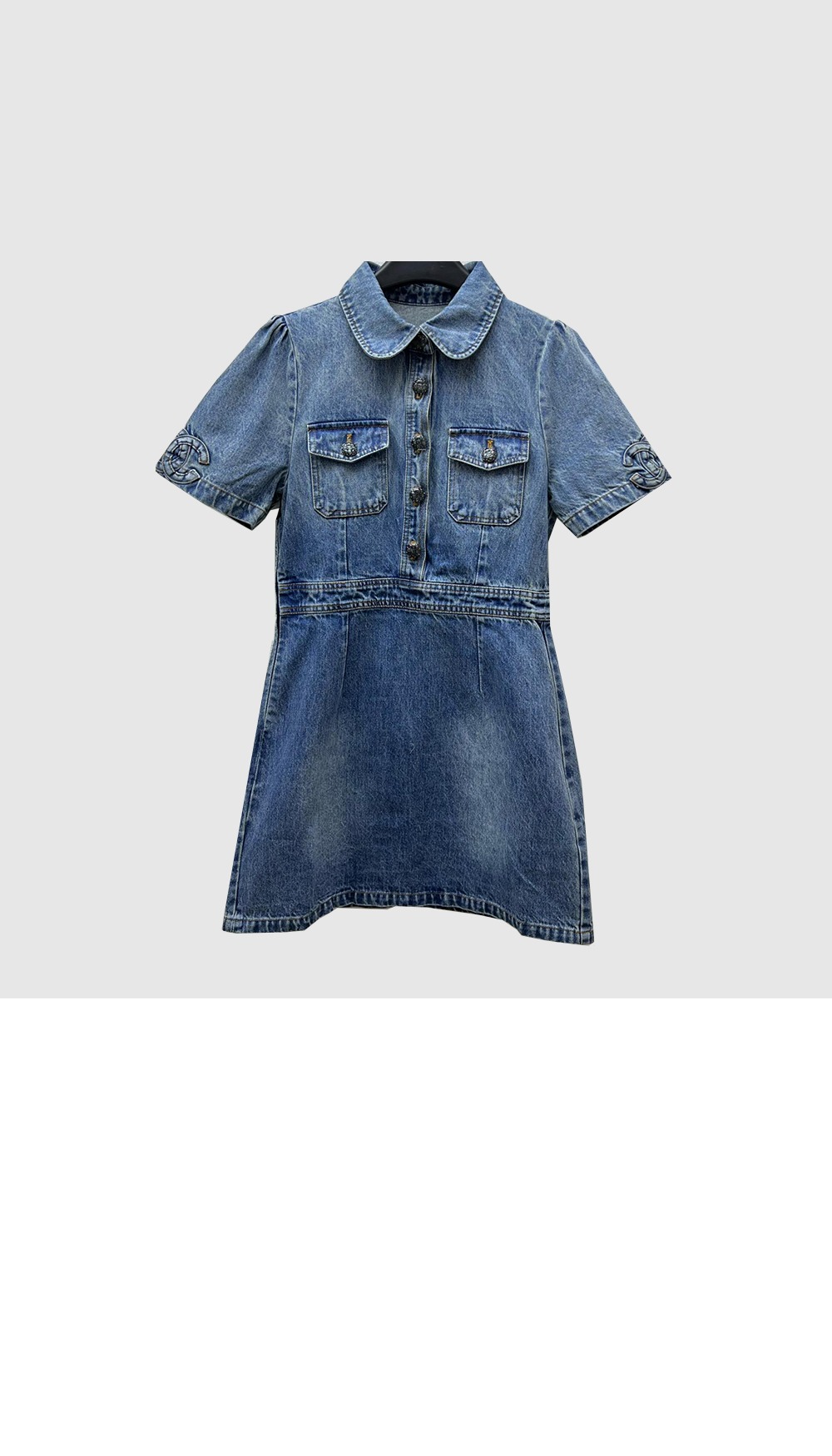 샤넬 플라워 프린트 원피스