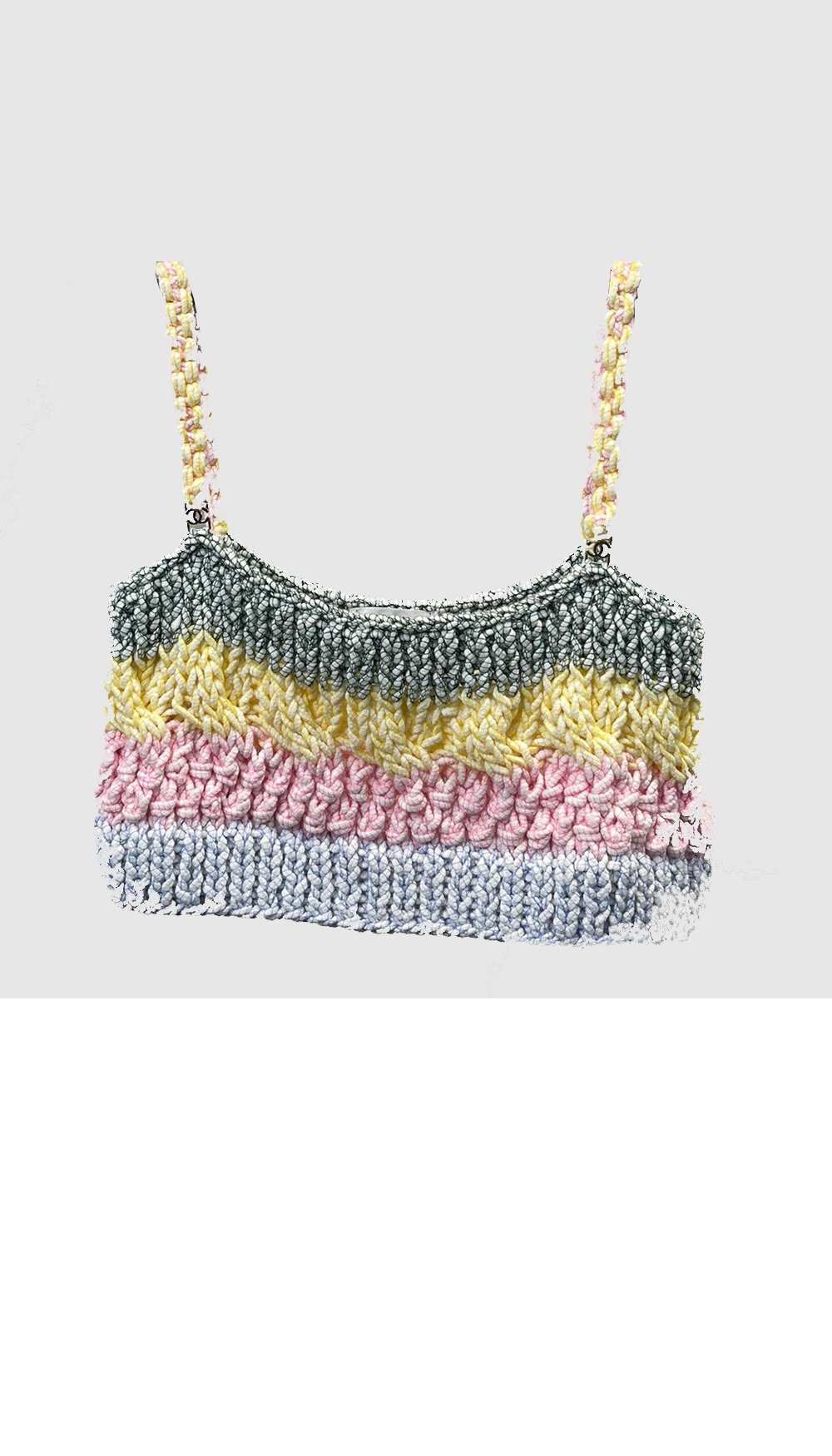 샤넬 로고 나시 톱