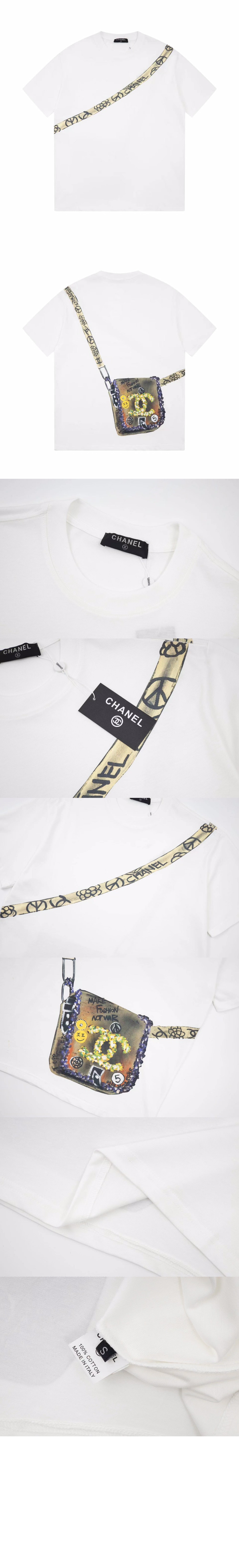 샤넬 로고 프린트 반팔