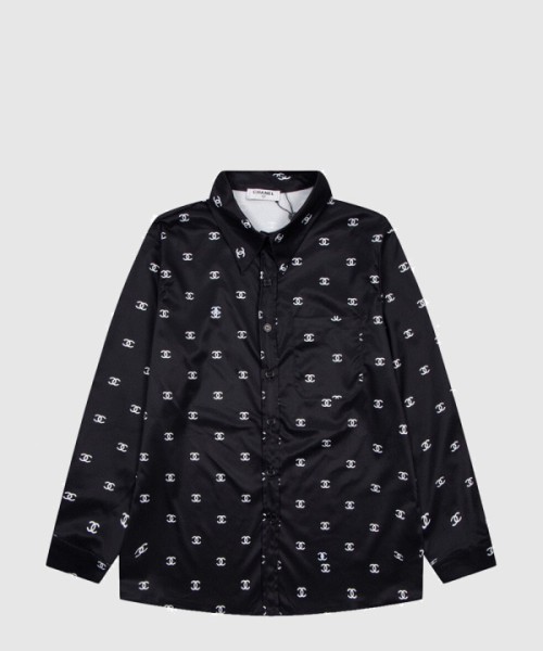 샤넬 로고 도트 셔츠