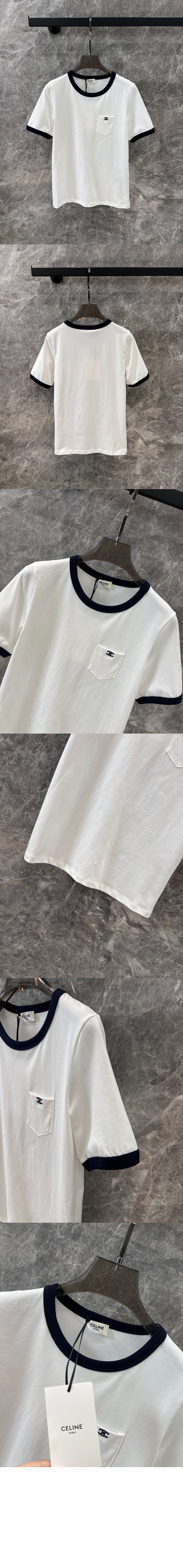 셀린느 로고 프린트 반팔