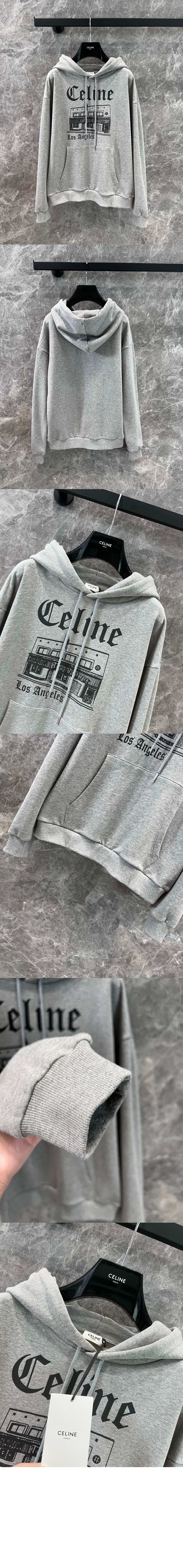 셀린느 트루바두르 루즈 후디 코튼 플리스