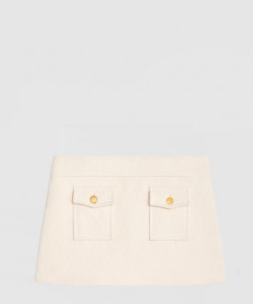 셀린느 방도 미니 스커트 부티 코튼