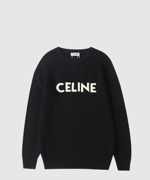 셀린느 오버사이즈 스웨터 리브드 울