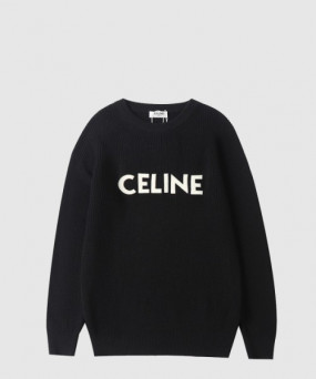 셀린느 오버사이즈 스웨터 리브드 울