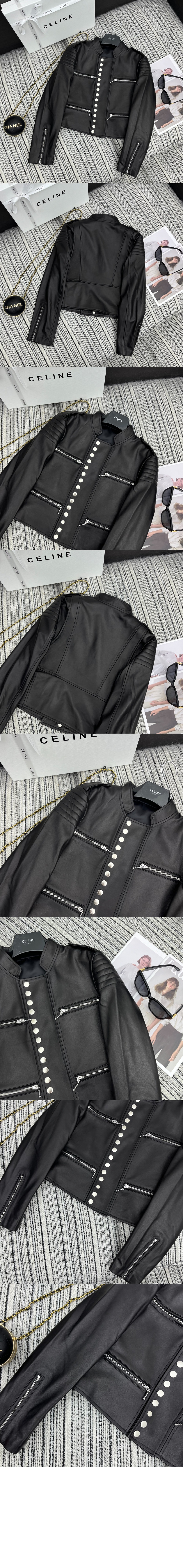 셀린느 레이서 소프트 램스킨 재킷