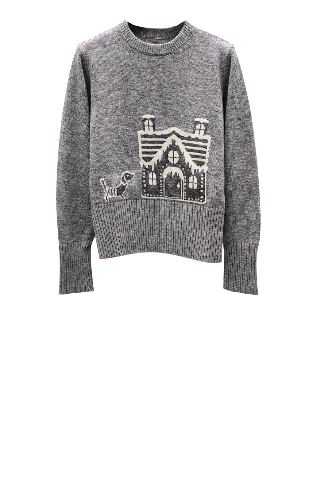 톰브라운 프린트 니트 톱