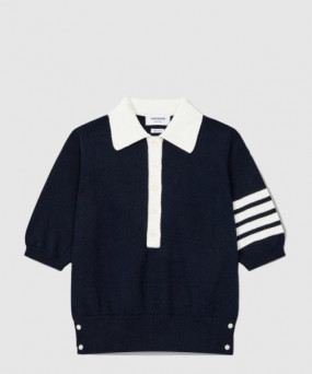 톰브라운 로고 프린트 반팔