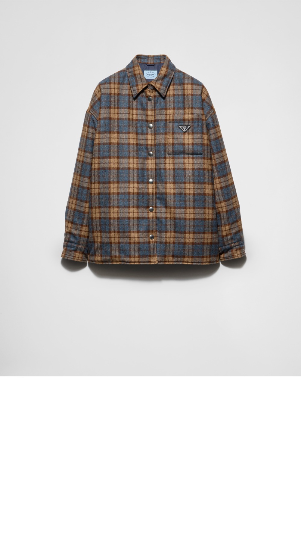 프라다 체크 울 트윌 럼버잭 재킷