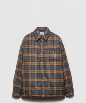 프라다 체크 울 트윌 럼버잭 재킷