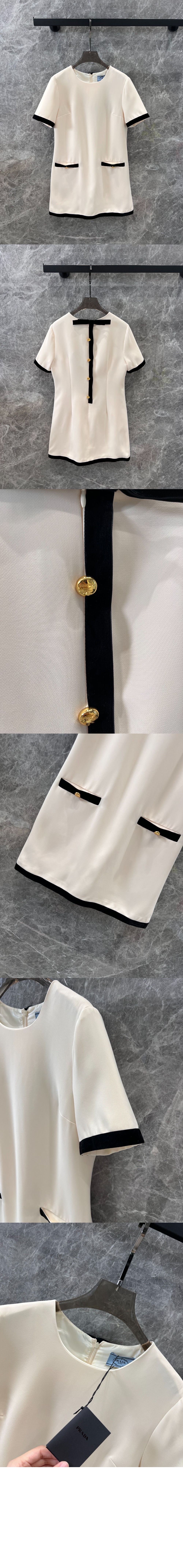 프라다 사블레 미니 드레스