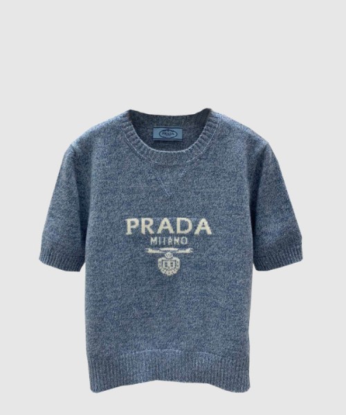 프라다 로고 니트 상의