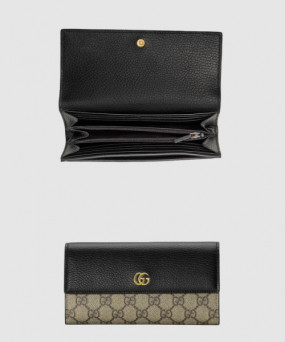 구찌 GG 마몽 레더 장지갑 456116