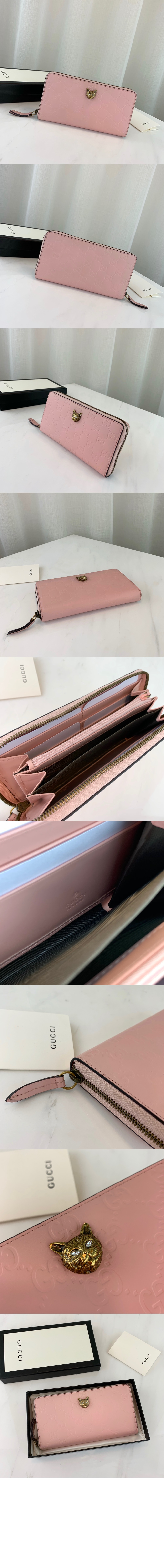 구찌 고양이 지퍼월렛 548058