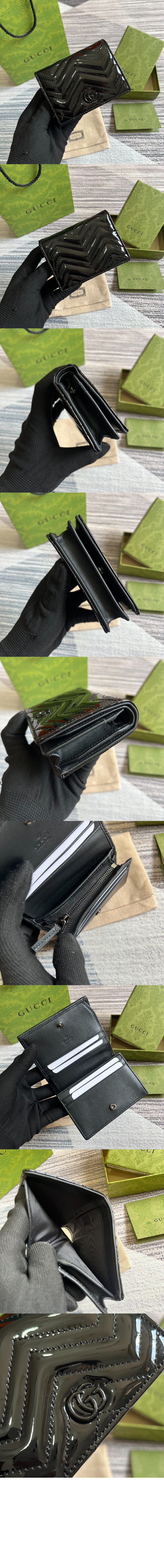 구찌 GG 마몽 에나멜 카드 지갑 466492